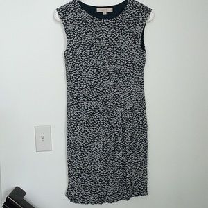 LOFT Petite Sleeveless Floral Patterned Bi-Stretch Mini Dress